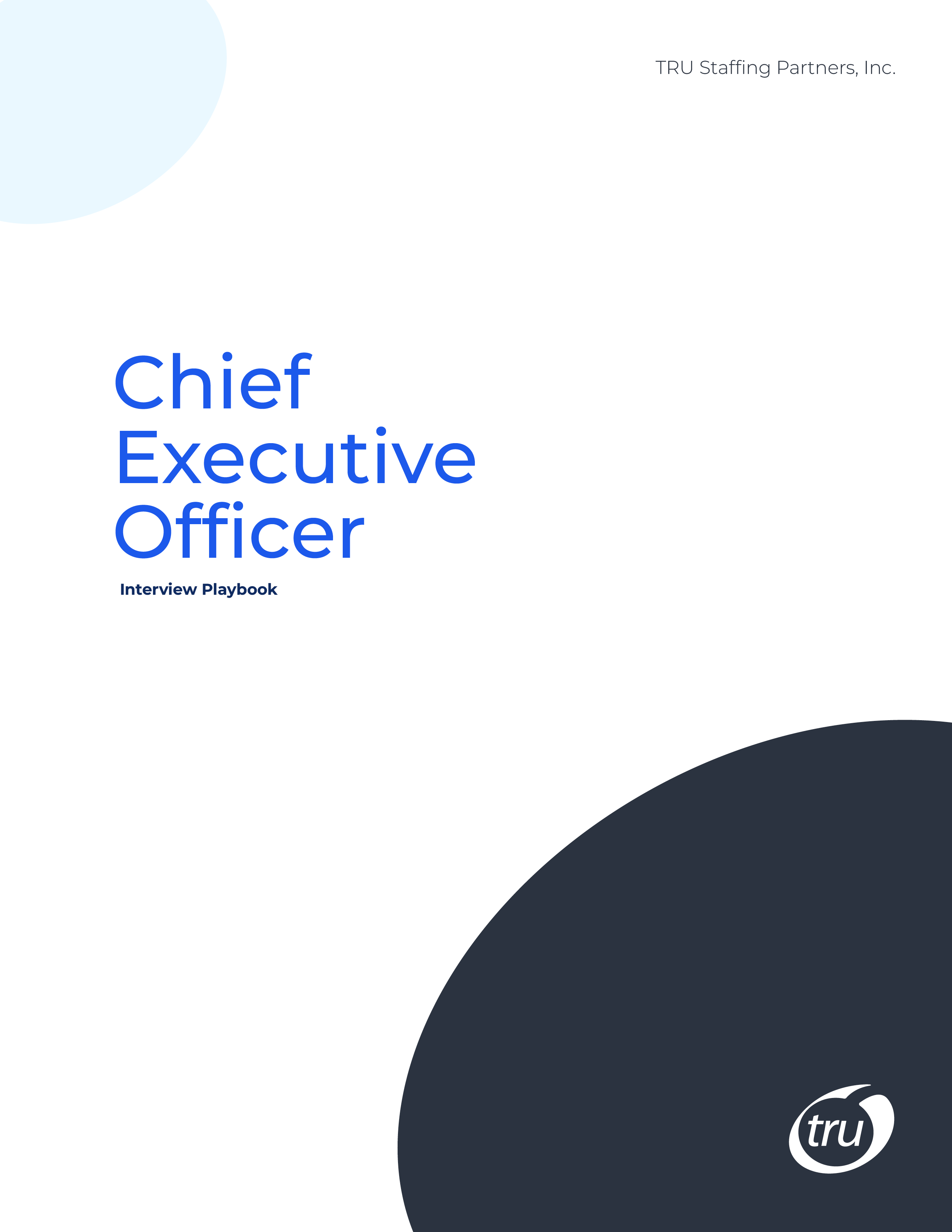 TRU CEO Interview Playbook